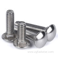 DIN603 carriage bolts round head square neck bolt with full thread stainless steel and carbon steel 5mm m4